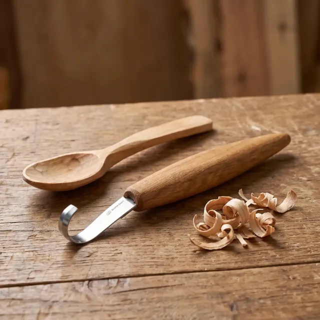 BeaverCraft SK5 skekniv dobbeltægget egetræ