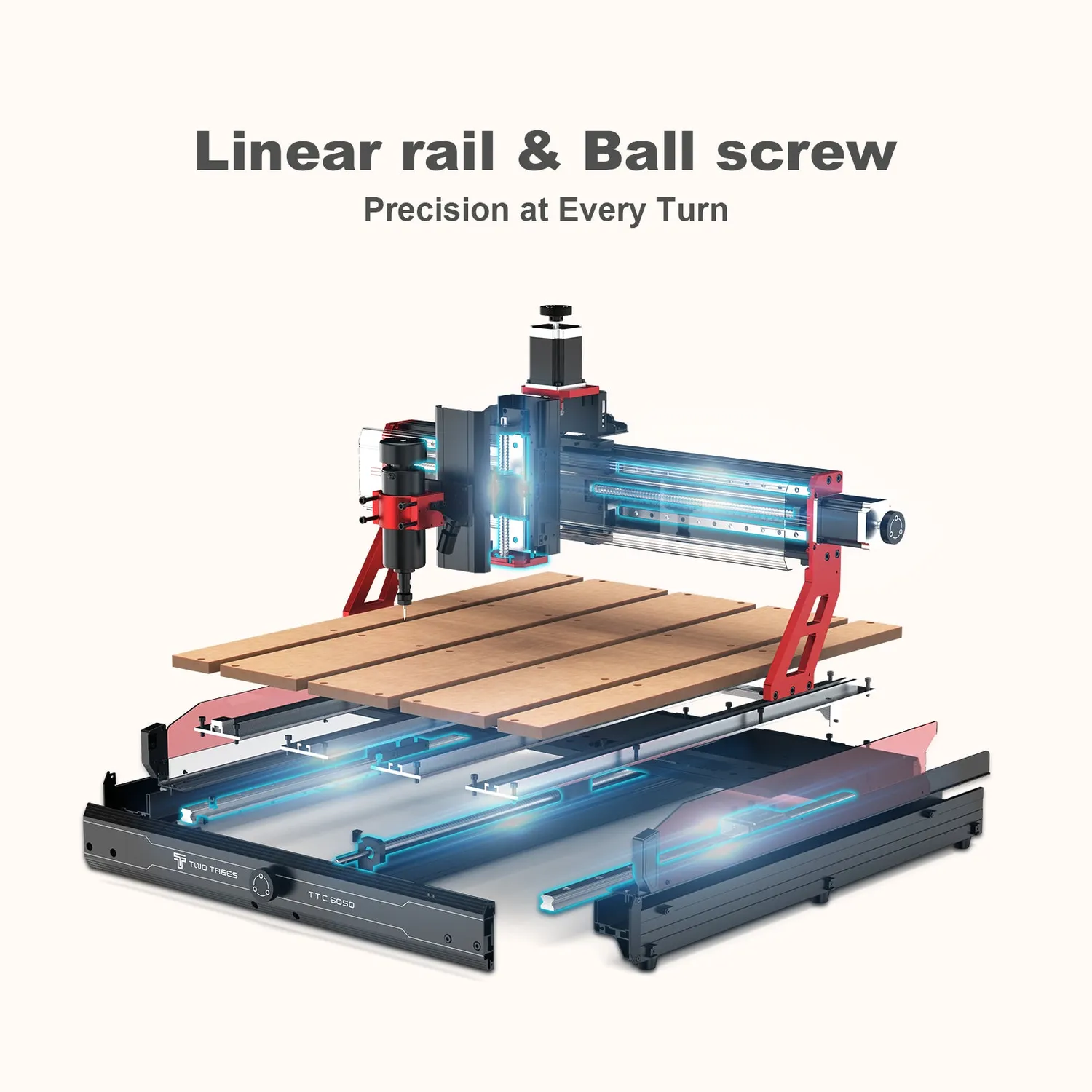 Two Trees TTC6050 CNC-fræser 600x500mm 500W