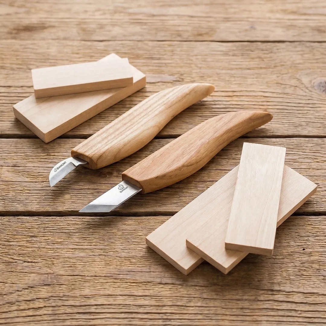 BeaverCraft Chip Carving Knivsæt 2 dele kulstofstål