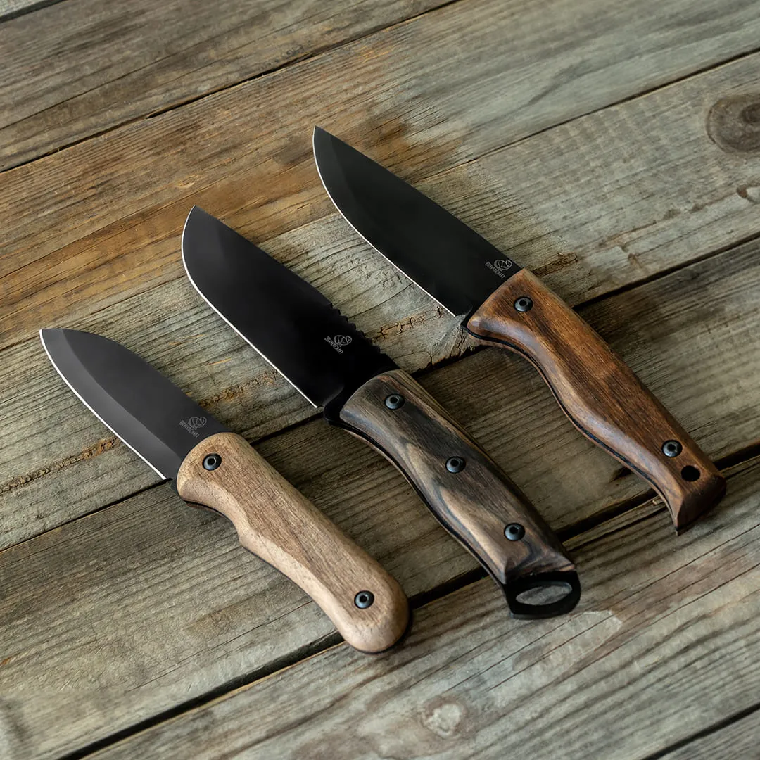 BeaverCraft BSH-X bushcraftknivsæt 3 stk kulstofstål