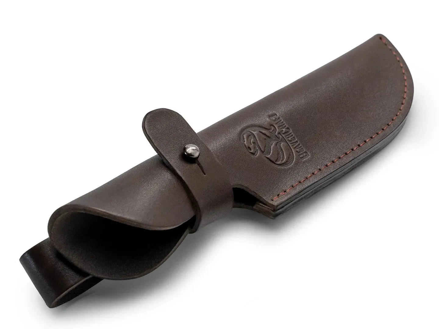 BeaverCraft Breeze knivskede i læder mørkebrun 210 mm